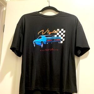 A black tee that was never worn.